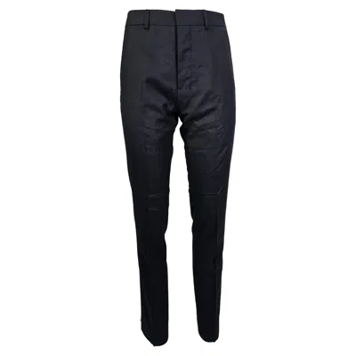 Ami Alexandre Mattiussi Ami Slim-fit Trousers In Navy Blue Wool