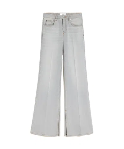 Ami Alexandre Mattiussi Ami Slitted Flared Jeans In Gray