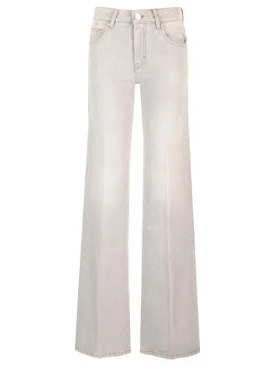 Ami Alexandre Mattiussi Ami Slitted Flared Jeans In Grey