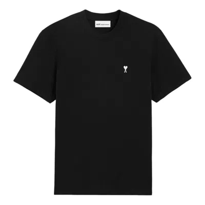 Ami Alexandre Mattiussi Ami De Coeur Logo-embroidered T-shirt In Gray