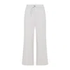 Ami Alexandre Mattiussi Ami Wide-leg Trouser With Elastic Waistband And Practical Pockets In Gray