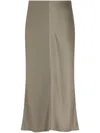 Ami Alexandre Mattiussi Ami Straight Skirt With Subtle Back Slit In Neutral