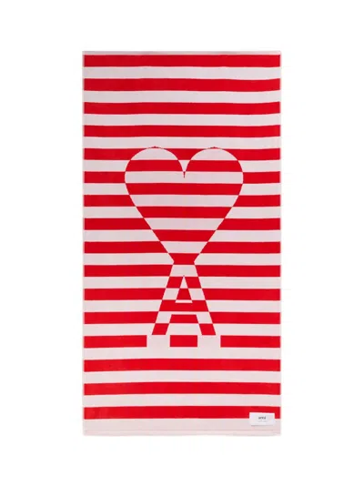 Ami Alexandre Mattiussi Ami Striped Cotton Beach Towel