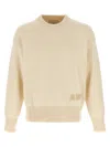 Ami Alexandre Mattiussi Ami Crewneck Sweater In Neutral