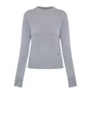 Ami Alexandre Mattiussi Ami Women Crew Neck Sweater In Wool And Silk In Gray