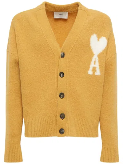 AMI ALEXANDRE MATTIUSSI AMI SWEATERS YELLOW