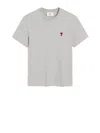 Ami Alexandre Mattiussi Ami Paris Ami De Coeur Grey T-shirt Women