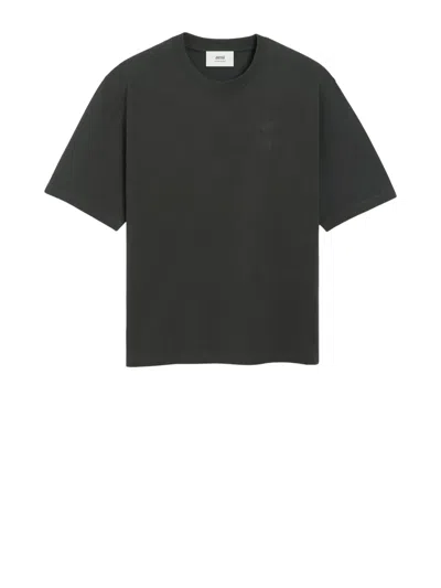 AMI ALEXANDRE MATTIUSSI AMI T-SHIRTS AND POLOS BLACK