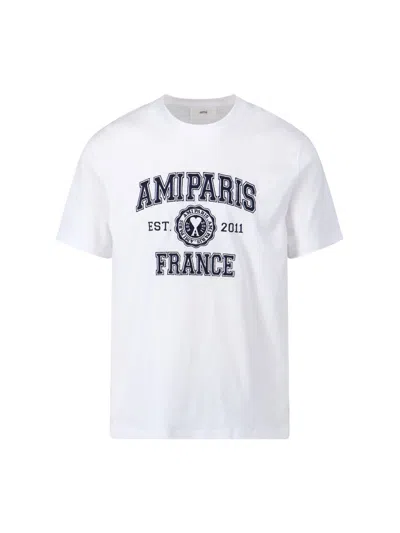 Ami Alexandre Mattiussi Ami T-shirts And Polos In White