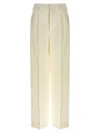 Ami Alexandre Mattiussi Pleated Trousers With Back Pockets And Belt Loops In Nude