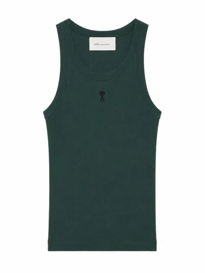 Ami Alexandre Mattiussi Ami Tanktop With Contrasted Ami De Coeur In Blue