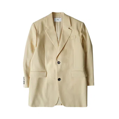 Pre-owned Ami Alexandre Mattiussi Ami Two Button Jacket 'vanilla' | Tan | Women's Size 38