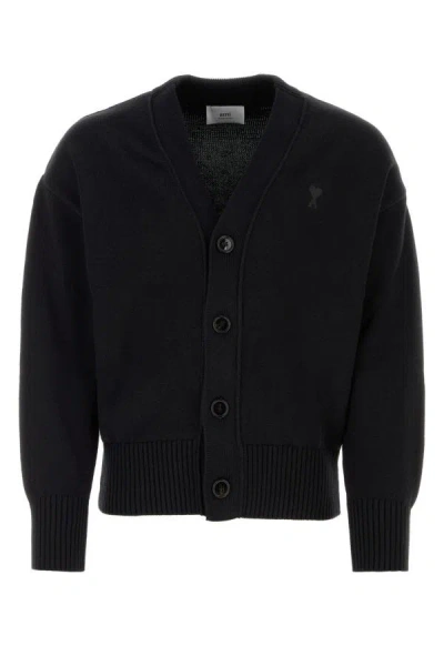 Ami Alexandre Mattiussi Black Cotton Blend Cardigan