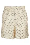 Ami Alexandre Mattiussi Ami Polka Dot Printed Knee Length Shorts In Neutrals