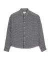 Ami Alexandre Mattiussi Ami Vichy Motif Buttoned Shirt In Gray