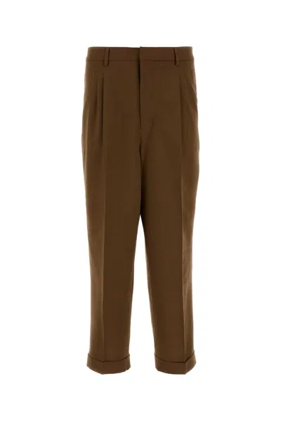 Ami Alexandre Mattiussi Ami Virgin Wool Wool-blend Trousers In Brown