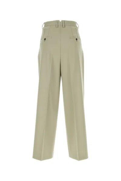 Ami Alexandre Mattiussi Ami Men Sand Wool Wide-leg Pant In Beige