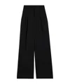 Ami Alexandre Mattiussi Ami Wide Leg Cotton Trousers With Front Pockets In Black