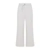 Ami Alexandre Mattiussi Ami Wide-leg Trouser With Elastic Waistband And Practical Pockets In Gray