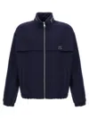 Ami Alexandre Mattiussi Elasticated Waist Zipped Windbreaker In Blue
