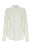 AMI ALEXANDRE MATTIUSSI AMI WOMAN IVORY VISCOSE BLEND SHIRT