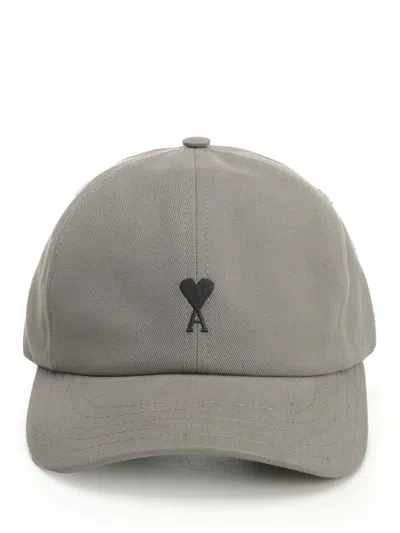 Ami Alexandre Mattiussi Ami Women Ami De Coeur Cap In Gray