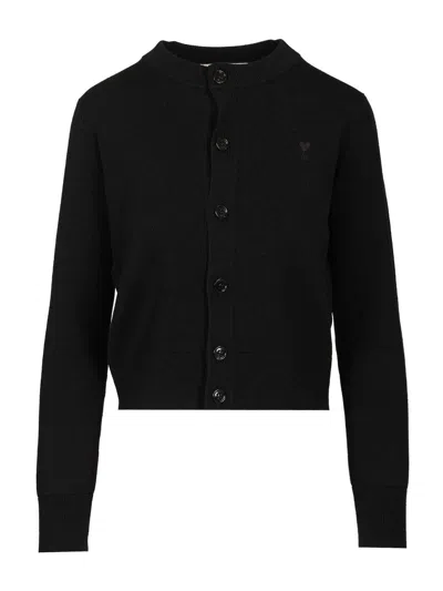 Ami Alexandre Mattiussi Ami Women Ami De Coeur Cardigan In Black