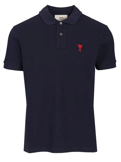 Ami Alexandre Mattiussi Ami Women "ami De Coeur" Polo In Blue