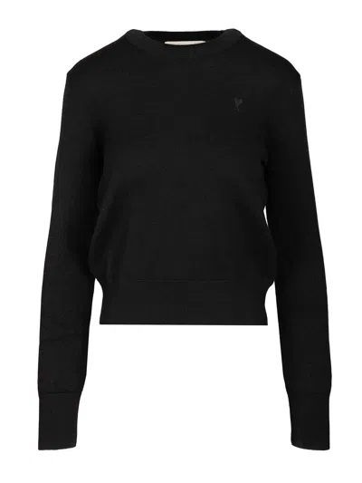 Ami Alexandre Mattiussi Ami Women Ami De Coeur Sweater In Black