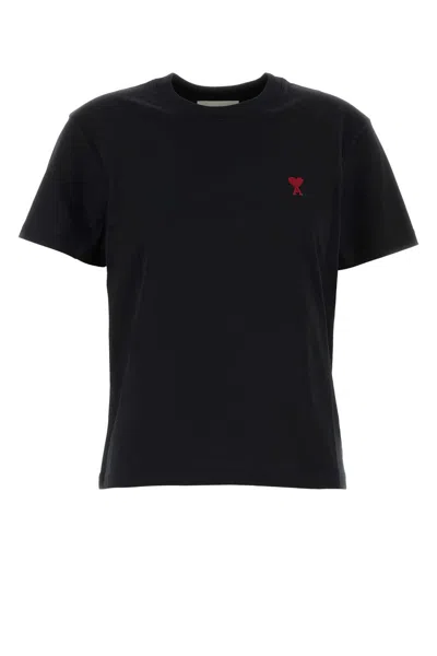 Ami Alexandre Mattiussi Ami Women Black Cotton T-shirt