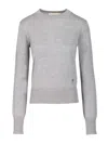 Ami Alexandre Mattiussi Ami Women Crew Neck Sweater In Wool And Silk In Gray
