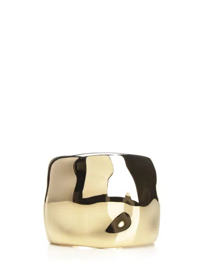 Ami Alexandre Mattiussi Ami Women "dune" Large Size Cuff In Silver