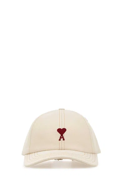 Ami Alexandre Mattiussi Ami Women Ivory Canvas Baseball Cap In Neutral
