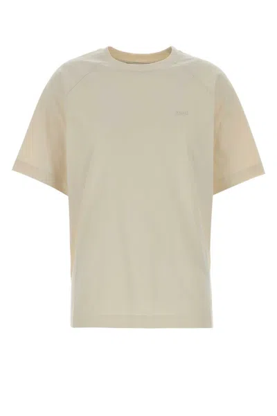 AMI ALEXANDRE MATTIUSSI AMI WOMEN IVORY COTTON T-SHIRT