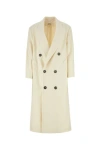 Ami Alexandre Mattiussi Wide-lapels Double-breasted Long Coat In White