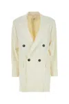 Ami Alexandre Mattiussi Ami Women Ivory Wool Oversize Blazer In Yellow
