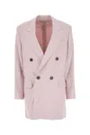 Ami Alexandre Mattiussi Ami Women Light Pink Wool Oversize Blazer In Pink