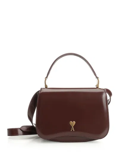 Ami Alexandre Mattiussi Ami Women "paris Paris" Top Handle Bag In Burgundy