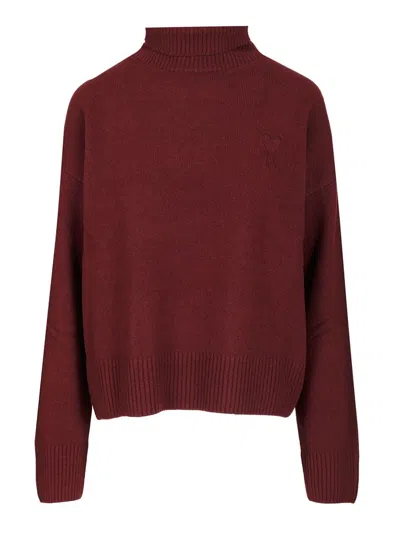 Ami Alexandre Mattiussi Ami Women Turtleneck Sweater In Black