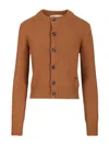 Ami Alexandre Mattiussi Ami Women Wool And Cashmere Cardigan In Brown
