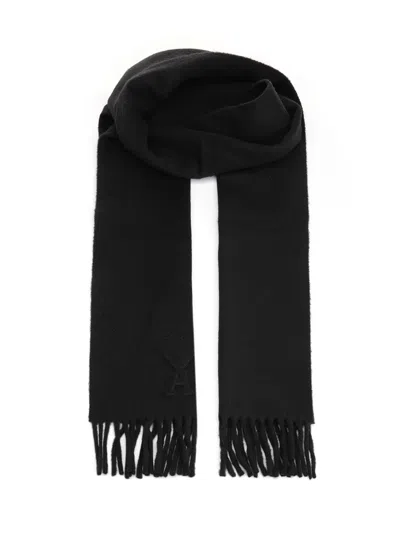 Ami Alexandre Mattiussi Ami Women Wool Scarf Ami De Coeur In Black