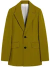 Ami Alexandre Mattiussi Khaki Wool Two Buttons Fitted Jacket Green In Green