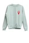 Ami Alexandre Mattiussi Ami "you Are Here" Sweatshirt In Grey Cotton In Grey