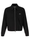 Ami Alexandre Mattiussi Ami Sleek Black Jacket With Versatile Two-way Zip