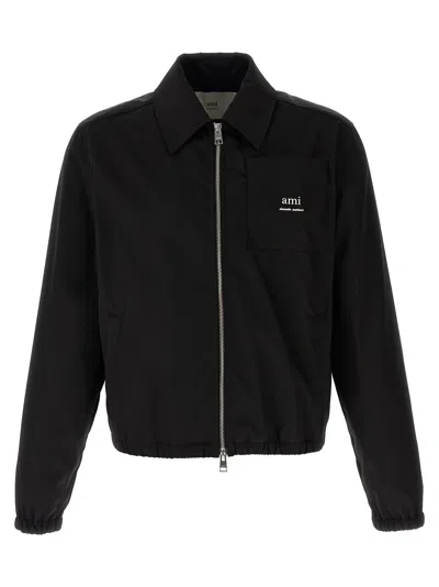 Ami Alexandre Mattiussi Ami Zipped Jacket In Black