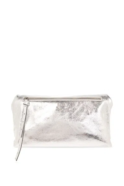 Ami Alexandre Mattiussi Ami Zipped Top Handle Bag In Metallic