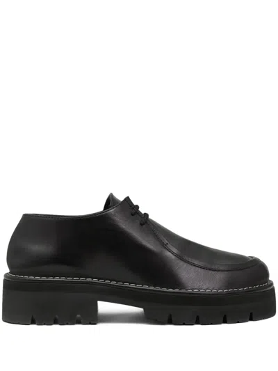 Ami Alexandre Mattiussi Anatomical Platform Derby Shoes In Black