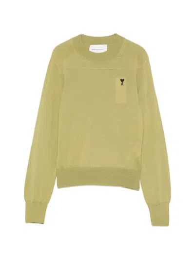 Ami Alexandre Mattiussi Appliqué Sweater In Green