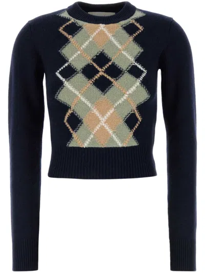 AMI ALEXANDRE MATTIUSSI ARGYLE-JACQUARD JUMPER