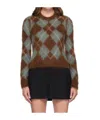 Ami Alexandre Mattiussi Argyle Alpaca And Mohair-blend Sweater In Multicolor
